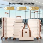 3 5 Piece Luggage Set Expandable Abs pc Hardshell Carry On With Spinner   Tsa 