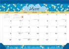   2027 14 X 10 Inch 18 Months Monthly Desk Pad Calendar   July 2026 - Busy Bees