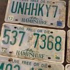 New Hampshire License Plate Lot Old Man Of The Mountain Rough Rough Craft
