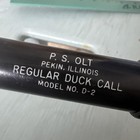 Vintage P  S  Olt D-2  Duck Call Pekin  Ill  World Trademark Logo 
