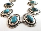 Women s Navajo Style Antique Silver   Turquoise Concho Belt S m l- Made In Italy