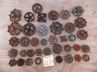 37 Old Iron Faucet Handles Steampunk Industrial  Valve Water Knobs Art Craft V2