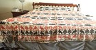 Antique   1840 Signature Woven Pennsylvania Jacquard Coverlet    72  X 84      h-4