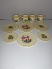 Vtg Poochie Kids Chilton Child Play Tea Set Dishes Plates Saucers Cups Mattel