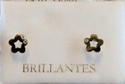14 Kt Children s Diamond Flower Screw Back Earrings