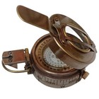 Brass Prismatic Compass Ww2 Style Pocket Lensatic Military Navigation Tool