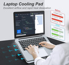 Aluminum Laptop Cooling Pad  Laptop Cooler Stand With 7 Height Adjustable  Lapto