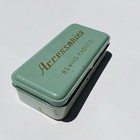Vintage Singer Sewing Machine Tin Metal Accessories Storage Supply Box Sea Green