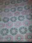 Pre-owned Baby Starters Blanket Pink  Gray  White Flowers 100  Soft Polyester
