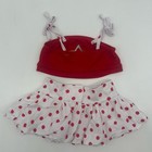 Build A Bear Red White Blue Patriotic Usa Star Top Polka Dot Skirt Teddy Outfit