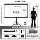 120 Inch Projector Screen With Stand 16 9 4k Hd Portable Tripod Movie Screen