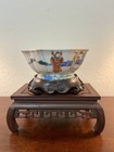 Antique Qing Dynasty Famile Rose Immortal Octagonal Bowl                                                  