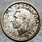 1943 Great Britain Silver 3 Pence Threepence  second Key Date   Lot  2