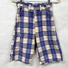 Vintage Side Metal Zip Sanforized Madras Plaid Shorts Happy Jill 26 In Waist Pur
