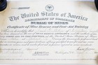 1928 Bureau Of Mines Mine Rescue Certificate Anthracite Coal Mining Nepa
