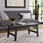 Wood Rectangle Coffee Table  Black Finish