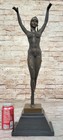 Signed d  H  Chiparus Bronze Art Deco Girl Statue Star Fish Entertainer Dancer