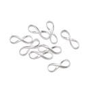 Sterling Silver Conector Clasp Size 6x19mm 7 Pcs Per Bag  6x19mm 