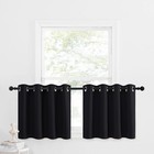 Small Tiers Kitchen Window Curtains 24 Inches Length Sets - Blackout Home Dec   