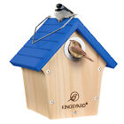Kingsyard Hanging Bird House Feeder Wooden Wren House Nest With Predator Guard