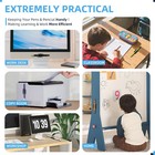 10pcs Flexible Silicone Pencil Holders Adhesive Pencil Grips Clips For Desk Wall