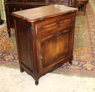 French Antique Walnut Louis Xv Cabinet With One Door   One Drawer