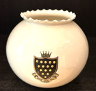 Antique Goss Crested China Large Pot W Ruffled Lip St  Ives   Cornwall Crests