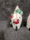 Vintage Christmas Rocket Atomic Salt Pepper Shaker Holt Howard Style Htf Rare