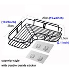 Kitchen Bathroom Shower Triangular Corner Caddy Rack Wall Shelf Organizer Holder