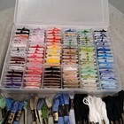 Huge Lot Of Embroidery Thread 175  Skeins Vintage  Dmc Coats Case Included 