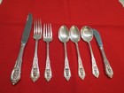 Sterling Silver Rose Point By Wallace  7 Piece Place Setting  Nm