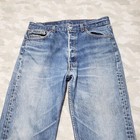 Vintage Levis 501 Jeans 35x34 Blue Straight Leg Button Fly Made In Usa