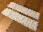 Yamaha Logo 9    Sticker  set Of 2  White Vinyl Motorbike Atv Mx Dirtbike Decal