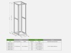 27u 4 Post Server Rack Open Frame Data Network Enclosure 19  Adjustable Depth
