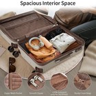 3 Piece Luggage Set  20  Carry-on Suitcase With Tsa Lock And Spinner Wheels