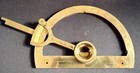 Antique Negretti Zambra London Brass Station Protractor In Wd Broad Arrow Case