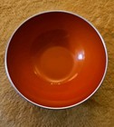 Vintage Emalox Norway Orange Mcm Enamel Nut Candy Trinket Bowl Dish 5 