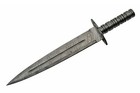 Short Sword   12 5  Blade All Damascus Steel Double Edge Dagger Knife   Sheath