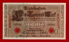 Rare 1 000 1000 Mark Reichsbanknote 1910 Imperial Note  pick-44b4  Aunc Banknote