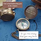 Vintage Style Engraved Personalized Brass Compass Gift For Adult Male   Female