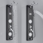Rainfall Black Shower Panel Tower System With Massage Body Jet tub Spout