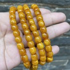 Old Honey Amber 108 Bead Bracelet Dzi Beads Russian Flower Mala Necklaceold Hone