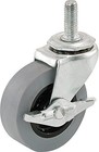  3259 2-1 2  Threaded Stem Tpr Caster With Brake  90-lb Load Capacity 2-1 2 Inch