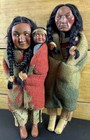 Vintage Skookum Bully Good Indian Dolls With Chief Mother Papoose Baby