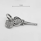 Fleur-de Lis Symbol Brand New Antique Pendant Well Made In 925 Sterling Silver  