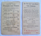 2 Antique Victorian Trade Advertising Cards For Lawnmowers