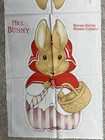 Vtg Cut   Sew Cotton Fabric Panel 20  Mrs Bunny Red Beatrix Potter Pillow Diy