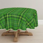  St  Patrick s Day Tablecloth 70  70 Inch Round Buffalo Plaid 70   round  Green