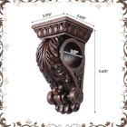 2 Pcs Resin Drapery Sconce Corbel Bracket Curtain Rod Bracket Drapery Brown