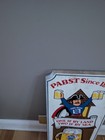 Vintage Pabst Blue Ribbon One By Land Two By Sea Beer Wooden Pbr Sign